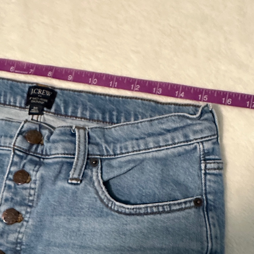J Crew 9” Midrise Skinny button fly Jeans - Picture 5 of 7
